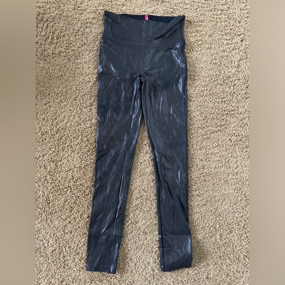 Spanx Faux Black Leather Leggings